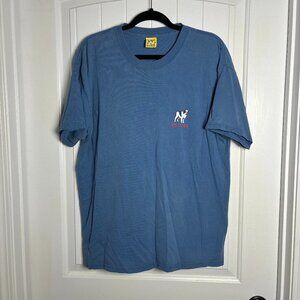 Big Dogs Santa Barbara Blue Short Sleeve T-shirt 100% Cotton Large